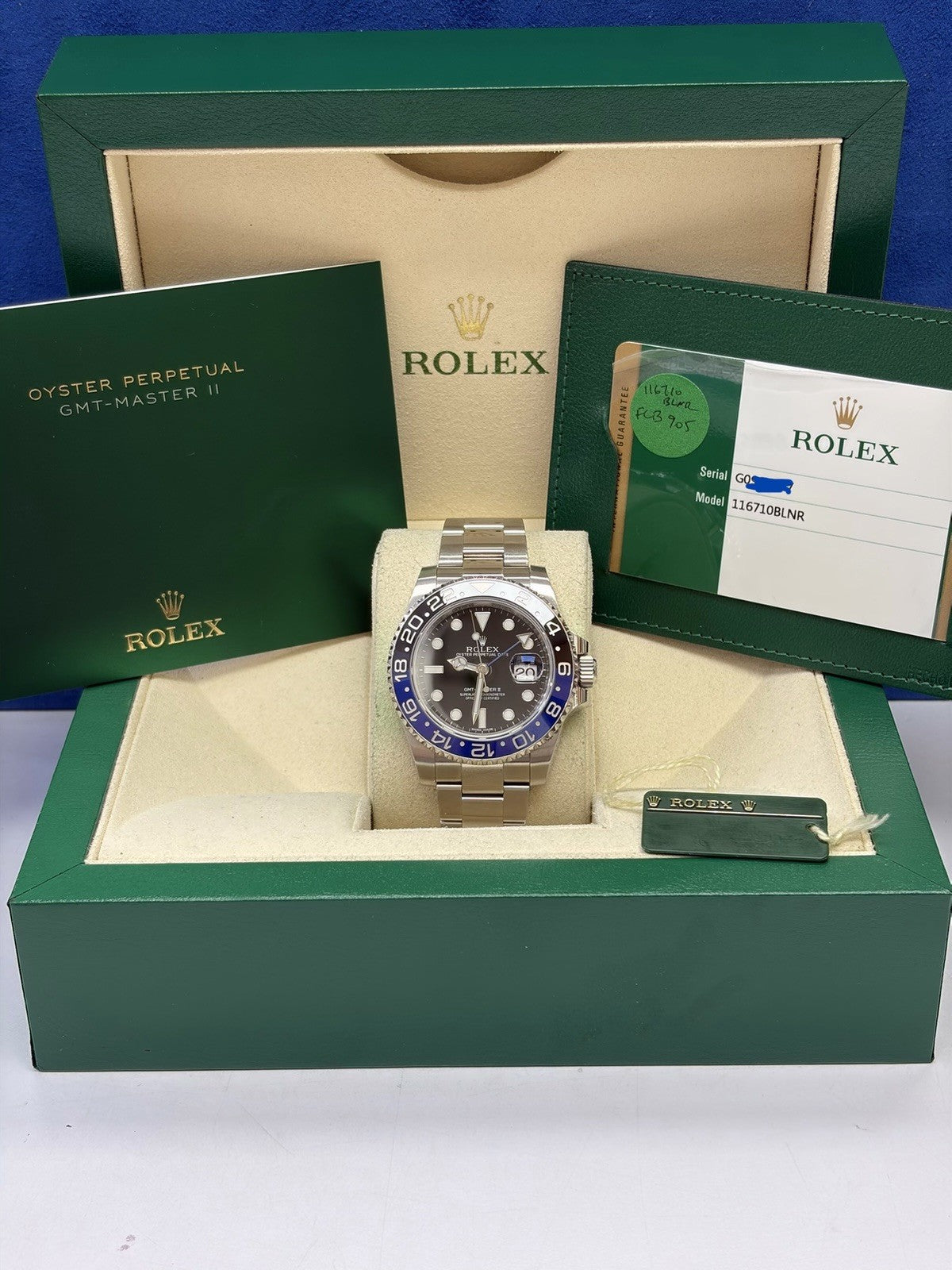 Rolex GMT-Master II 116710BLNR BATMAN Oyster Bracelet Box And Papers