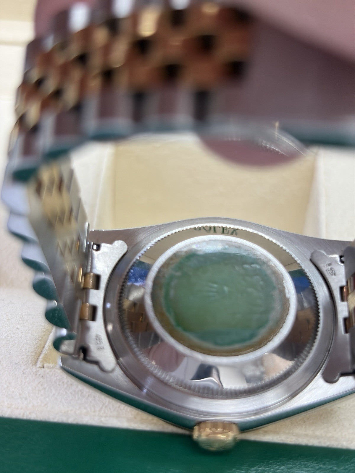 Rolex Datejust 16233 Gold and Silver Jubilee Bracelet with Gold Bezel Box Papers