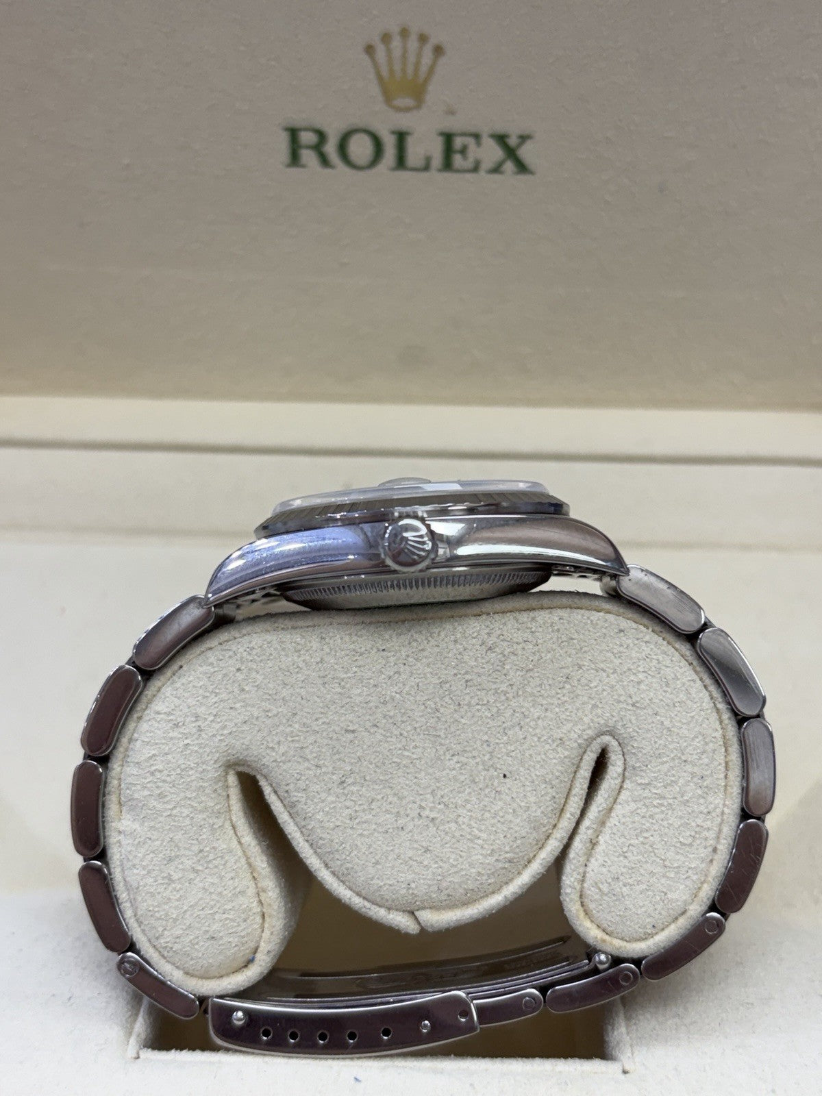 Rolex Datejust 16220 Silver Jubilee Bracelet with Silver Bezel 36mm Rolex Box
