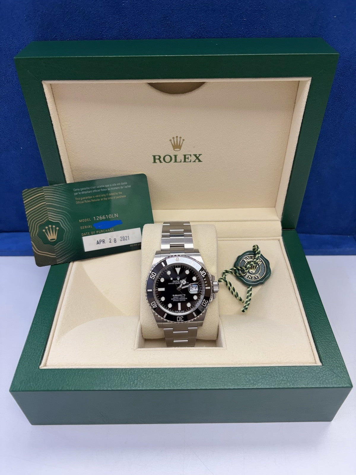 NEW Rolex Submariner 126610LN Silver Oyster Bracelet 41mm Box And Papers