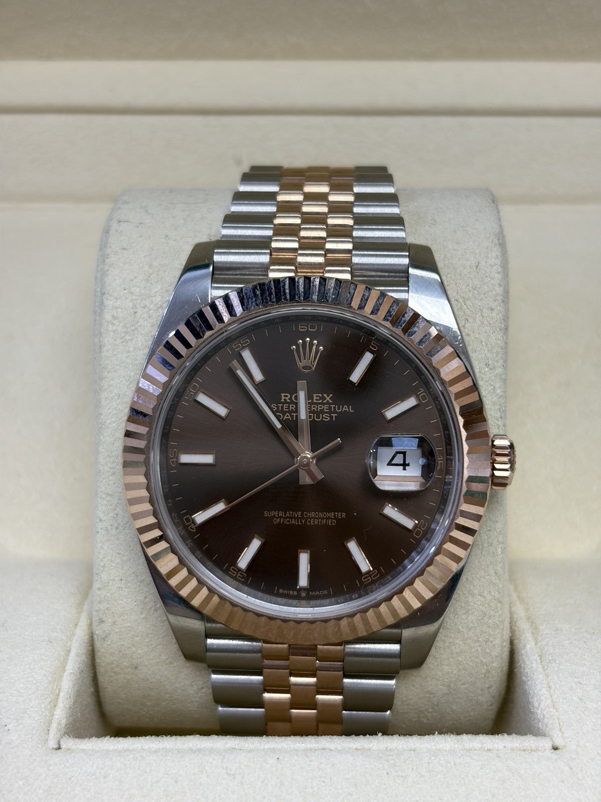 Rolex Datejust 126331 Chocolate Dial Jubilee Bracelet with Fluted Bezel W/ Box