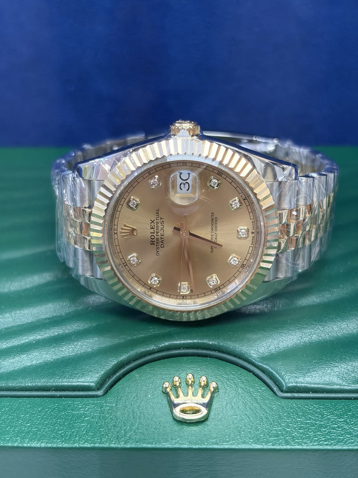 Rolex Datejust 126333G Gold and Silver Jubilee Bracelet with Gold Bezel With Box