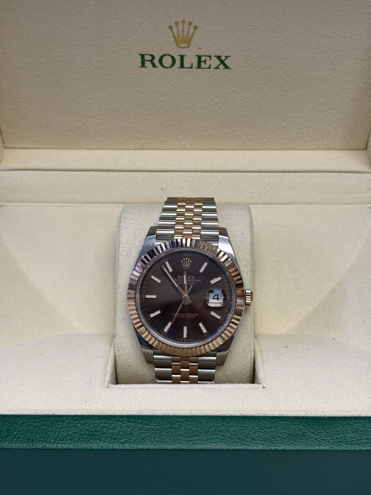 Rolex Datejust 126331 Chocolate Dial Jubilee Bracelet with Fluted Bezel W/ Box