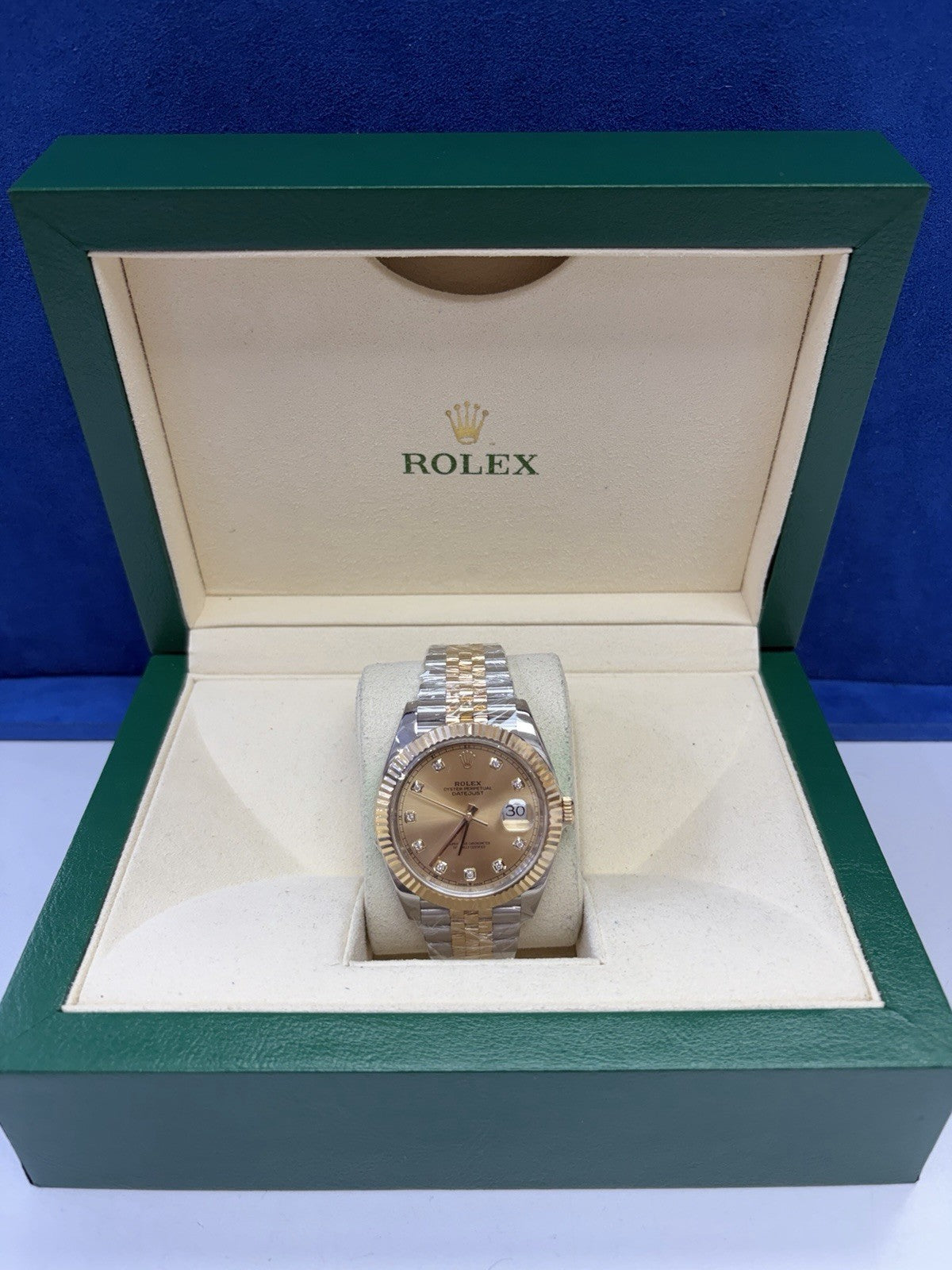 Rolex Datejust 126333G Gold and Silver Jubilee Bracelet with Gold Bezel With Box