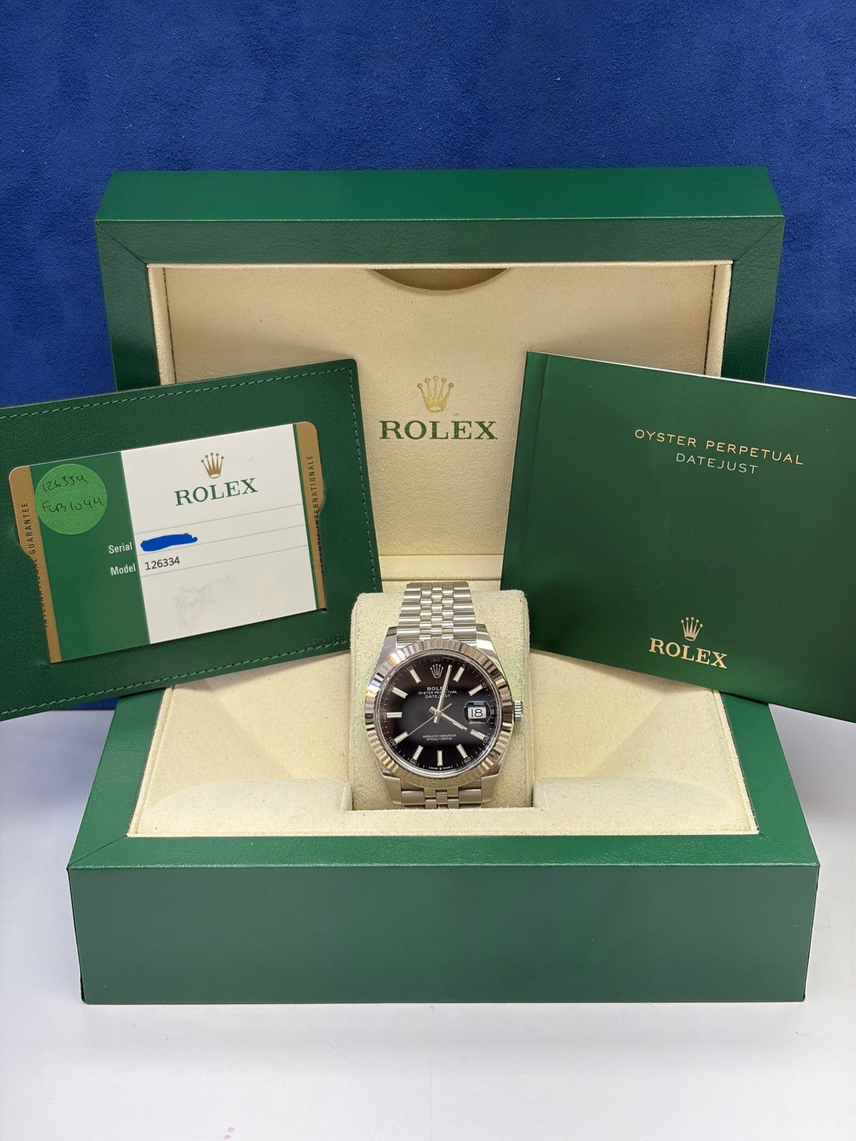Rolex Datejust 126334 Silver Jubilee Bracelet with Silver Bezel Box And Papers