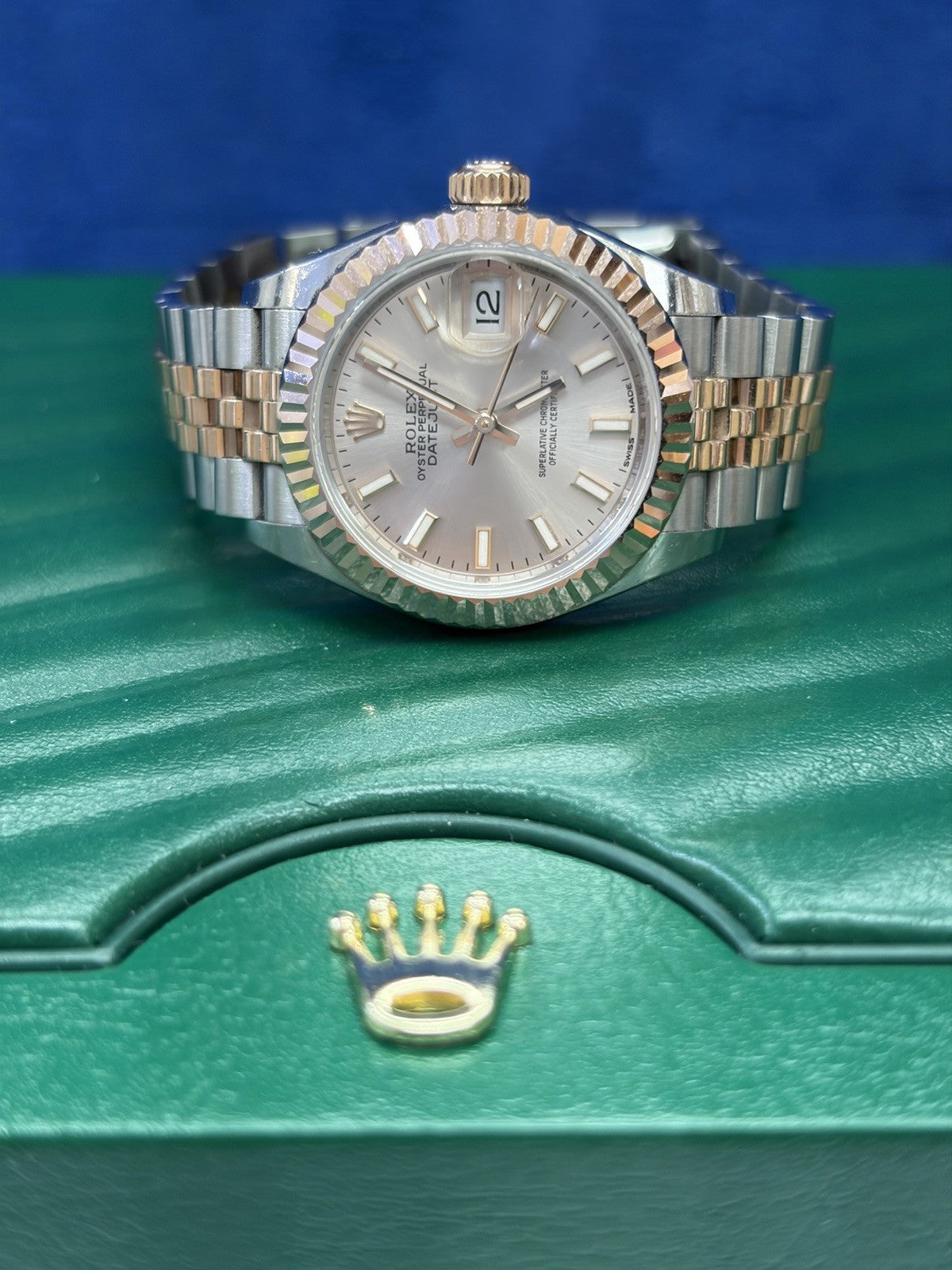 Rolex Datejust 279171 Pink and Silver Jubilee Bracelet with Pink Bezel Box Paper