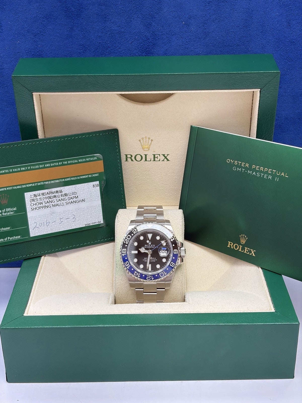 Rolex GMT-Master II 116710BLNR BATMAN Oyster Bracelet Box And Papers