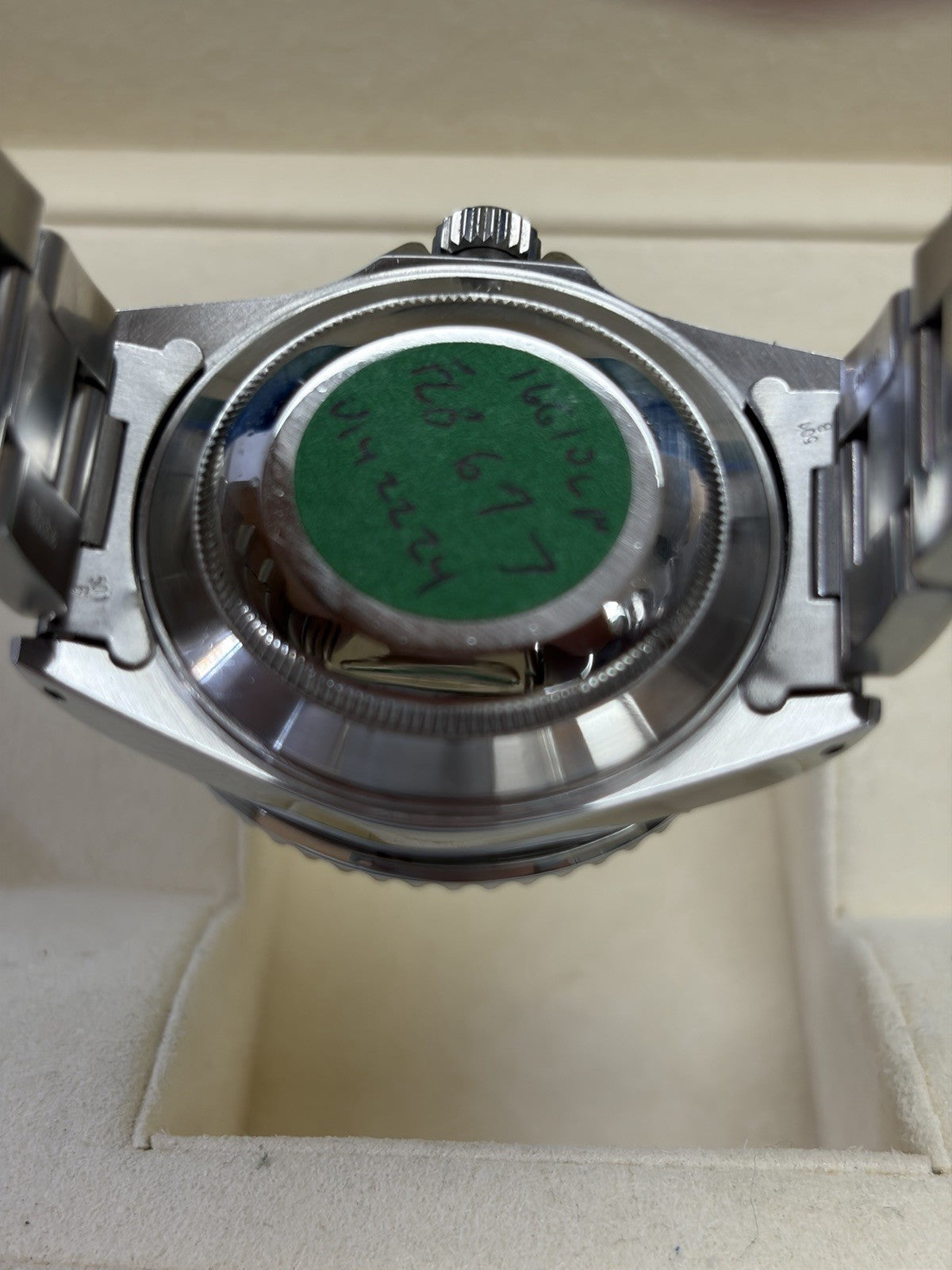 Rolex Submariner 16610LN Silver Oyster Bracelet with Black Bezel 40mm Rolex Box