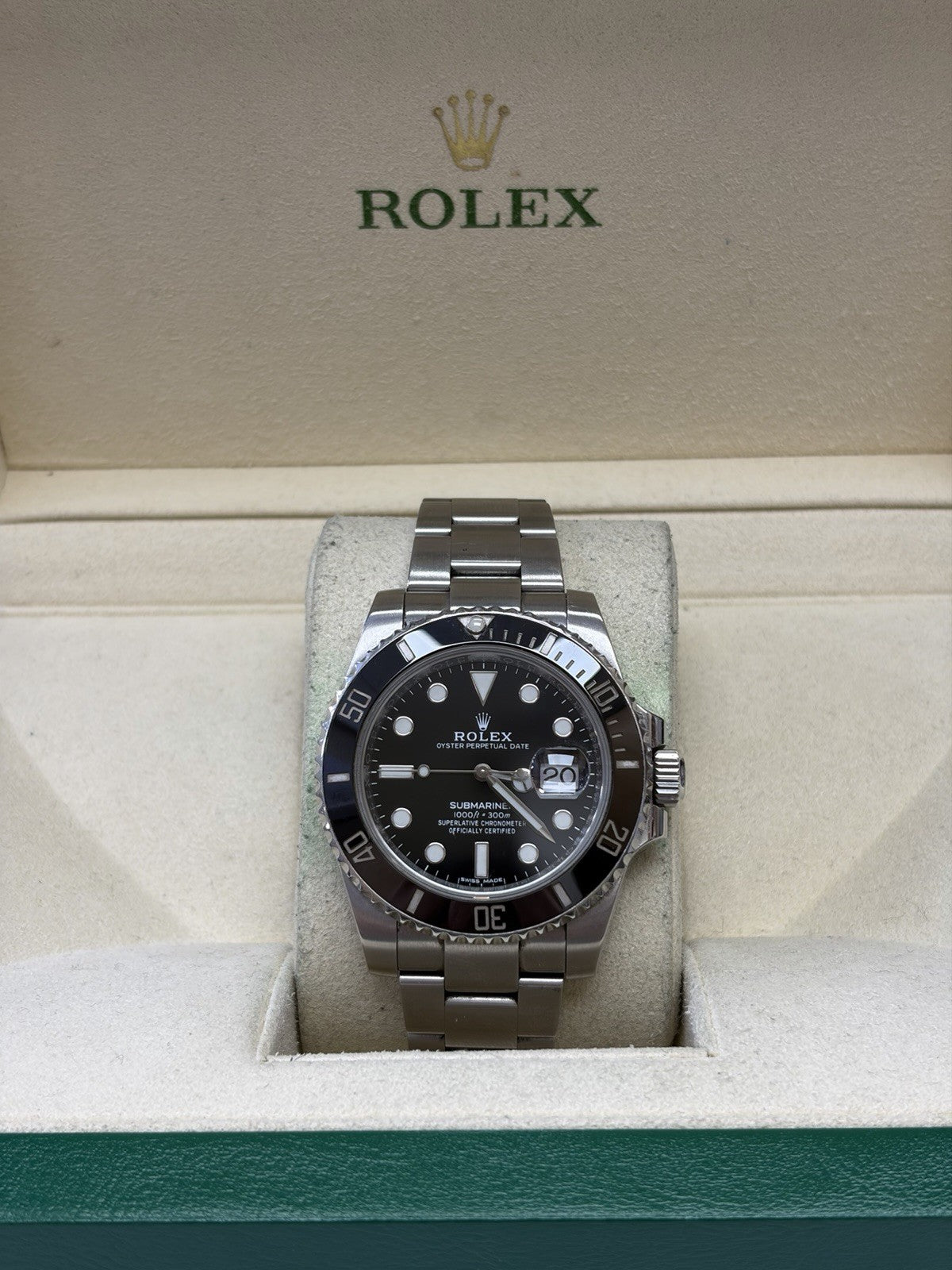 Rolex Submariner 116610LN Oyster Bracelet with Black Bezel 40mm Box & Papers