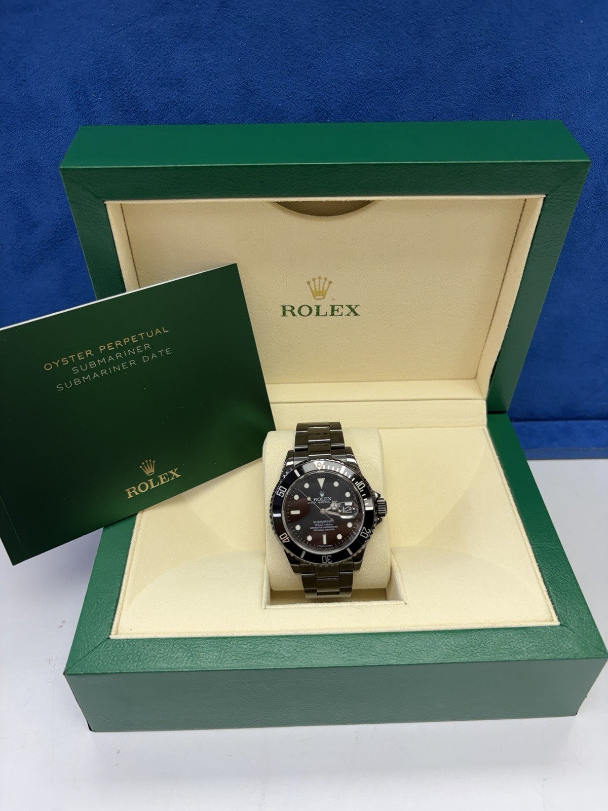 Rolex Submariner Date 16610 PVD Oyster Bracelet Black Bezel With Rolex Box