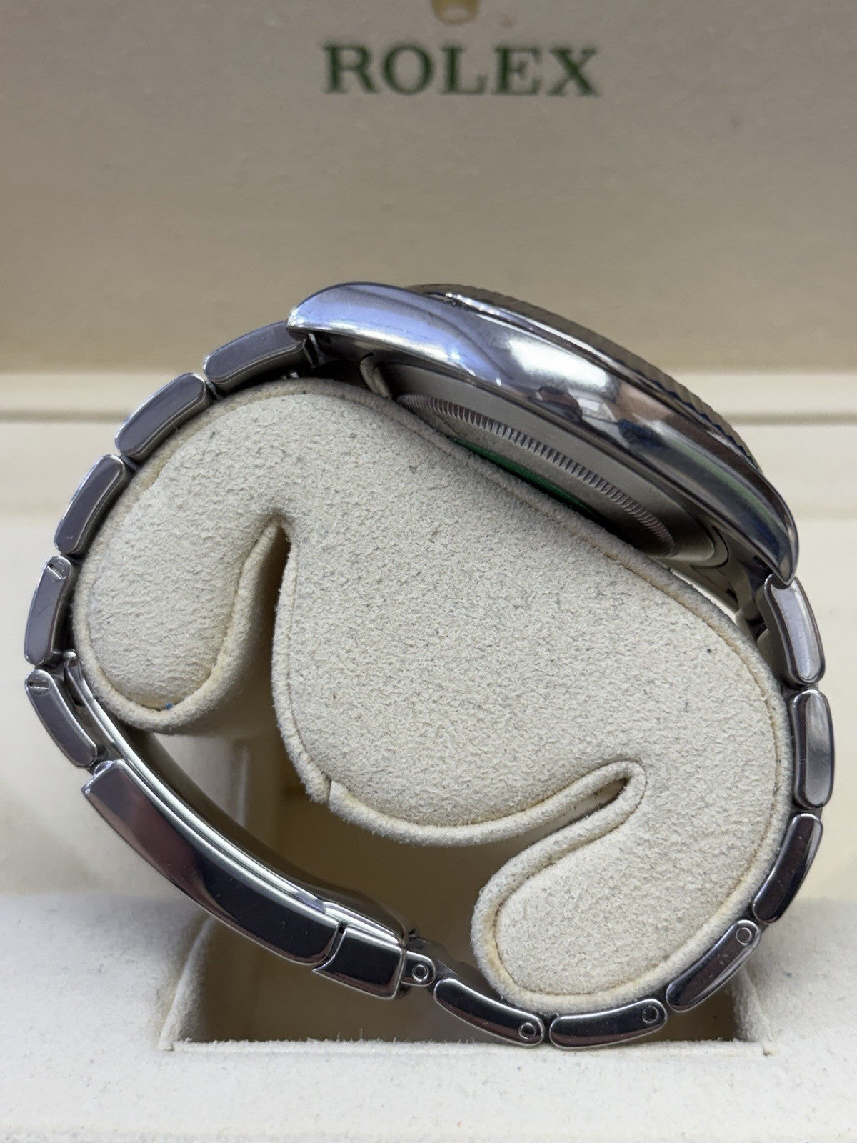 Rolex Datejust 116334 Silver Oyster Bracelet with Gold Bezel Box And Papers