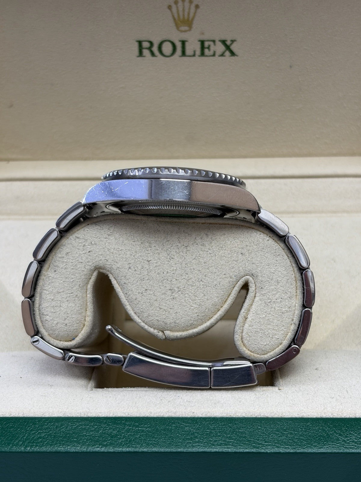 Rolex GMT-Master II 116710LN Silver Oyster Bracelet with Black Bezel Box Papers