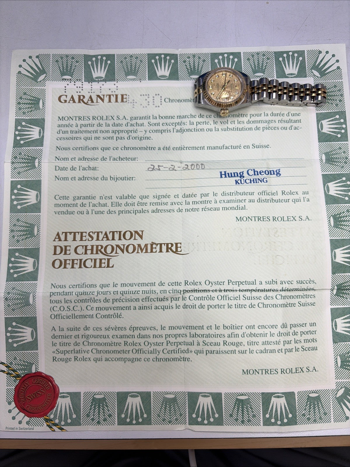 Rolex Lady-Datejust 79173 Gold and Silver Jubilee Bracelet with Gold Bezel