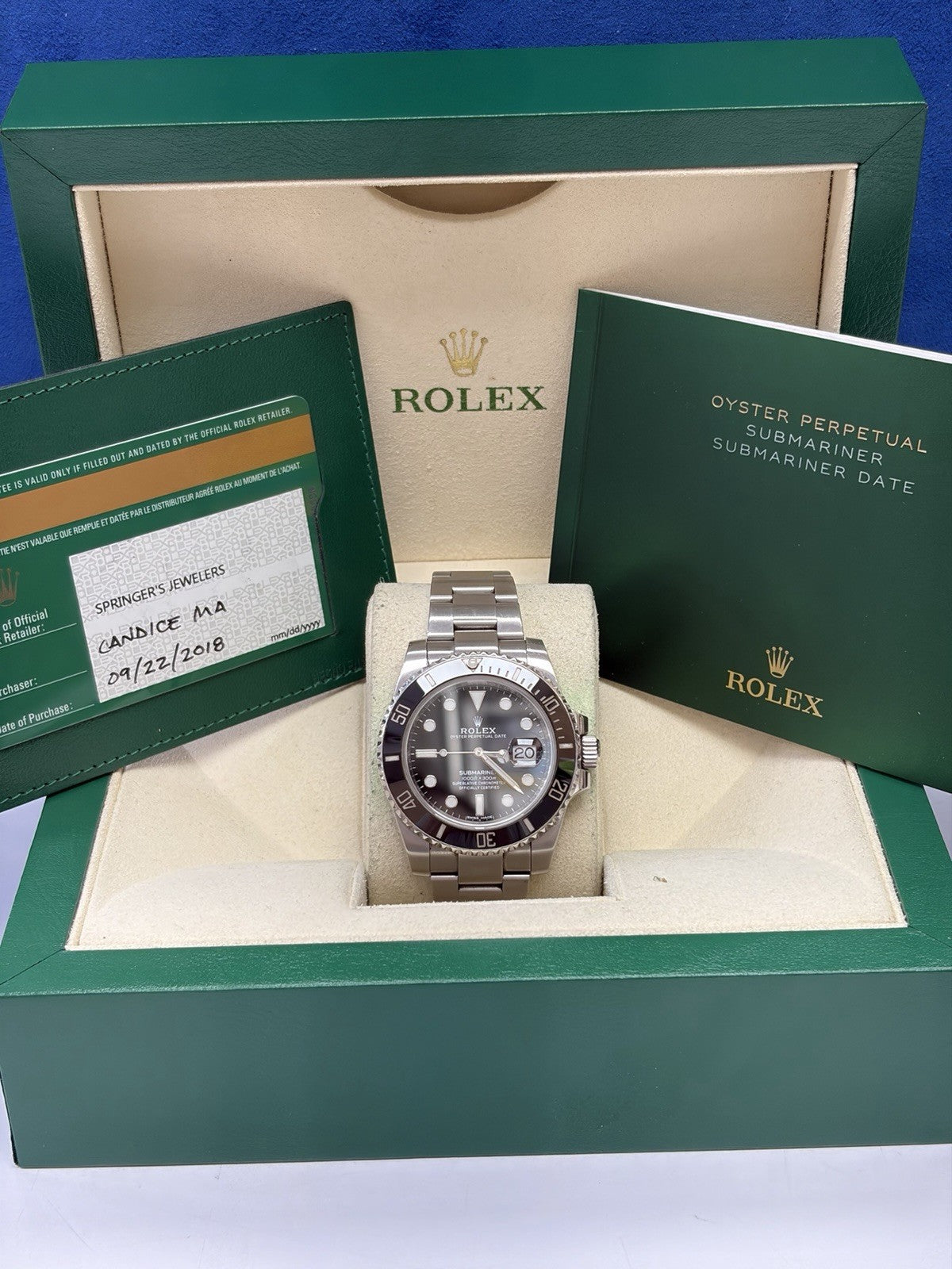 Rolex Submariner 116610LN Oyster Bracelet with Black Bezel 40mm Box & Papers