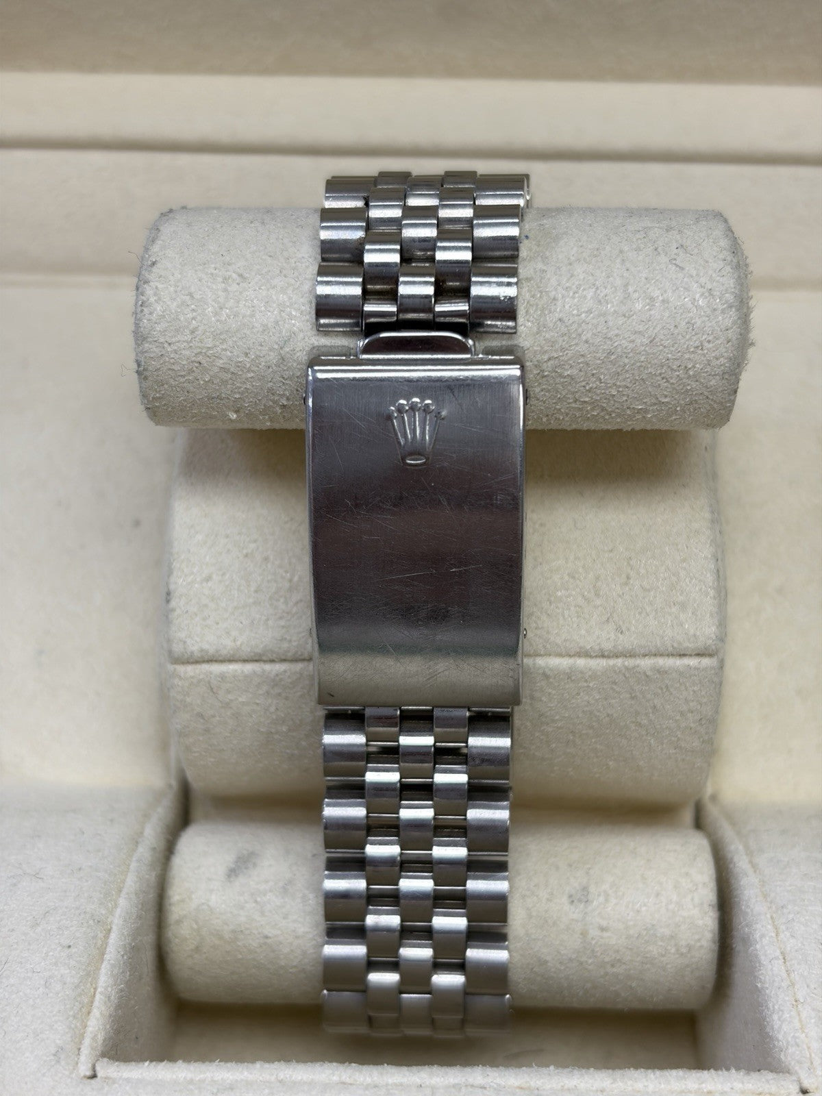 Rolex Datejust 1601 Silver Jubilee Bracelet with Silver Bezel W/Box Linen Dial
