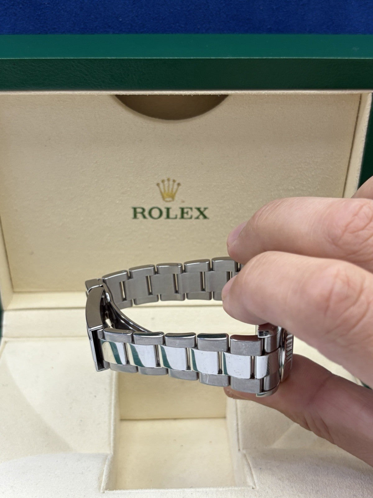 Rolex Datejust 116334 Silver Oyster Bracelet with Gold Bezel Box And Papers